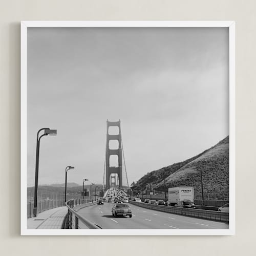 This is a black and white art with standard by Austin Warnock called golden gate bridge