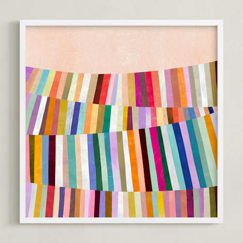 This is a vintage pink art with standard by melanie mikecz called all the colors 2