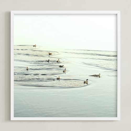 This is a lake art with standard by Debra Pruskowski called soft landing