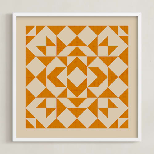 This is a tangerine art with standard by Beth Vassalo called quilt