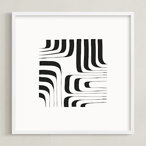 This is a black and white art with standard by Jennifer Morehead called linear