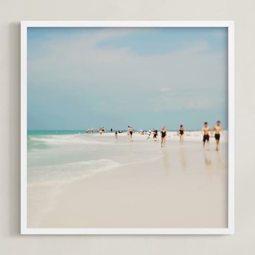 This is a light blue art with standard by ALICIA BOCK called white sand