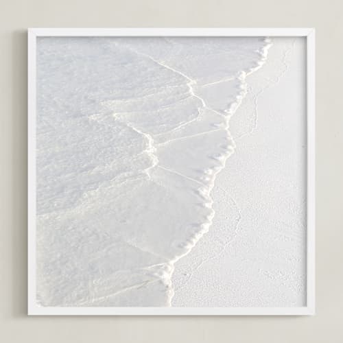 This is a white ocean waves art with standard by Lisa Sundin called white water