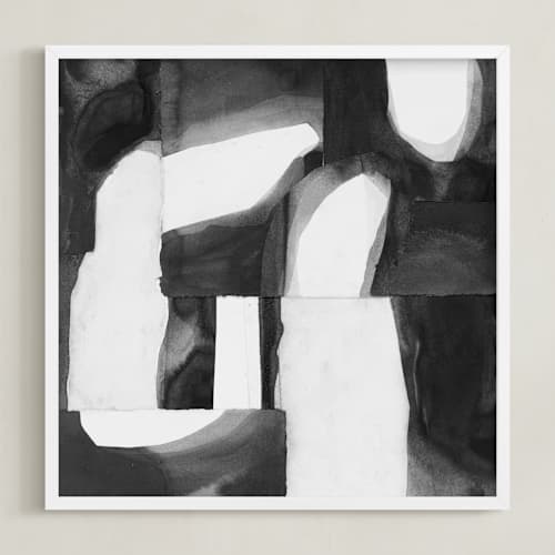 This is a black and white art with standard by Ashleigh Ninos called construct 1