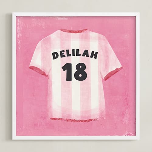 This is a bubblegum personalized art for kids with standard by Kamala Nahas called jersey girl