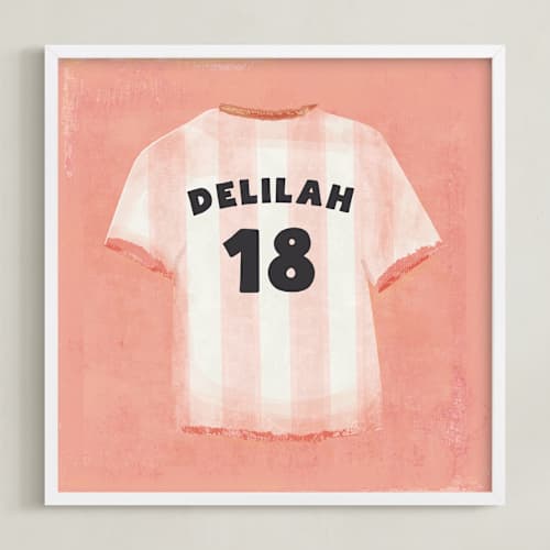 This is a nectar personalized art for kids with standard by Kamala Nahas called jersey girl