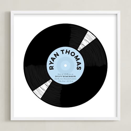 This is a baby blue personalized art for kids with standard by Baumbirdy called for the record