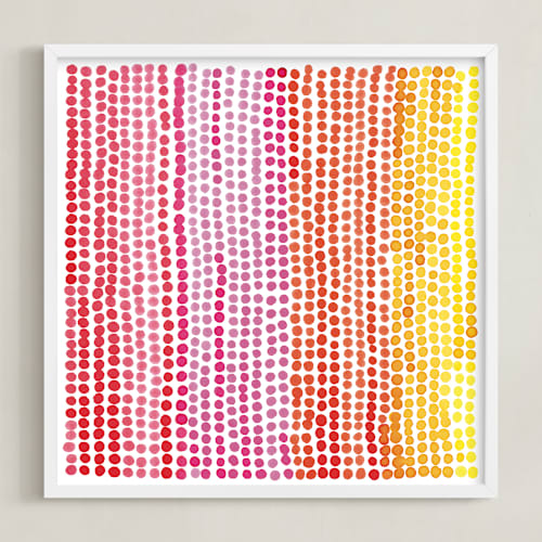 This is a cherry kids wall art with standard by Kerry Doyle called rainbow dots 1