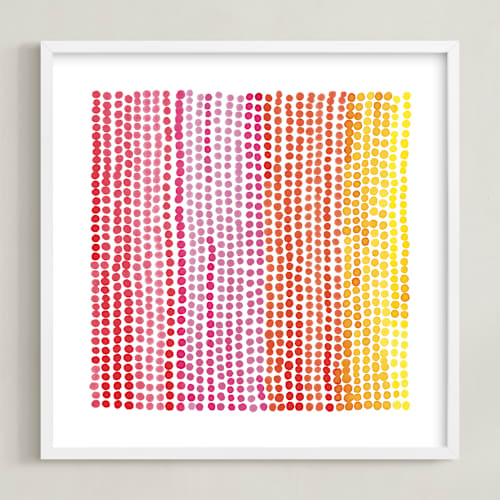 This is a cherry kids wall art with standard by Kerry Doyle called rainbow dots 1
