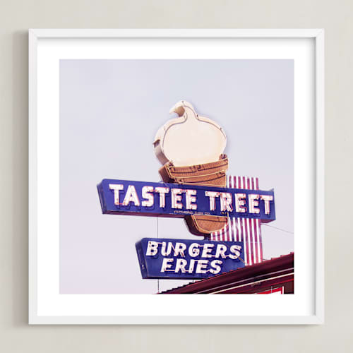 This is a tastee blue kids wall art with standard by Calais A Le Coq called tastee treet