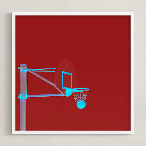 This is a neon game kids wall art with standard by Tania Medeiros called court pop 1