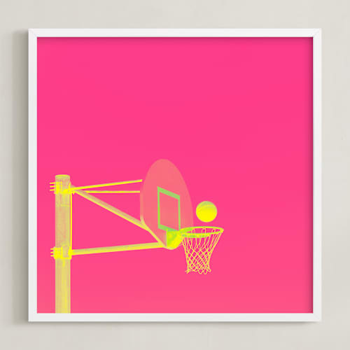 This is a tutti frutti kids wall art with standard by Tania Medeiros called court pop 2
