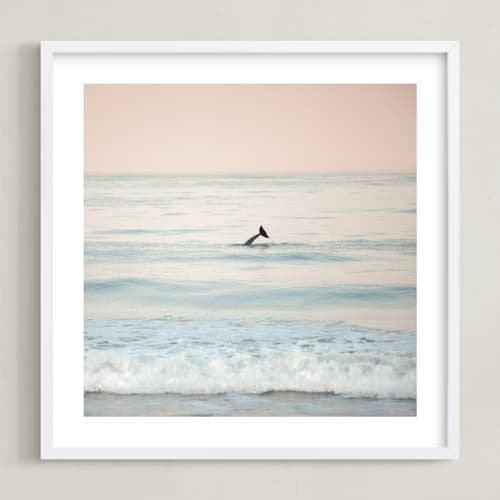 This is a ocean blue art with standard by Shannon Howard called waving good morning