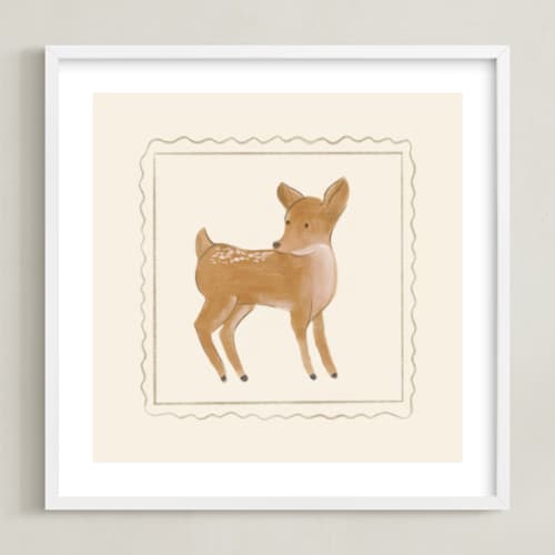 This is a cream art with standard by Creo Study called woodland animal frame - deer