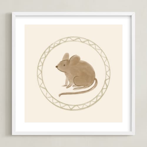 This is a cream art with standard by Creo Study called woodland animal frame - mouse