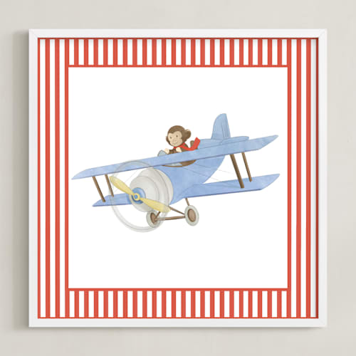 This is a red art with standard by Krisztian Hollo called safari planes 2
