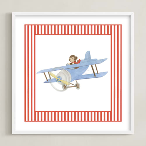 This is a red art with standard by Krisztian Hollo called safari planes 2