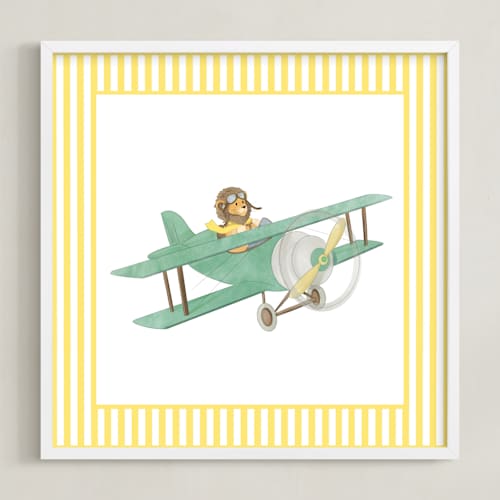 This is a yellow art with standard by Krisztian Hollo called safari planes 3