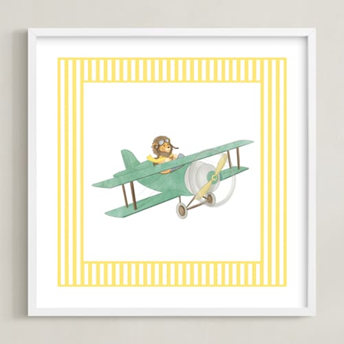 This is a yellow art with standard by Krisztian Hollo called safari planes 3
