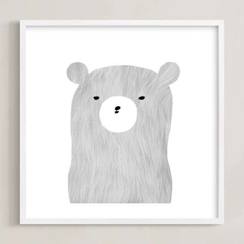 This is a furry bear nursery wall art with standard by Susanne Kasielke called furry bear