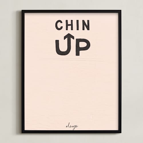 This is a peach art with standard by Carrie ONeal called chin up