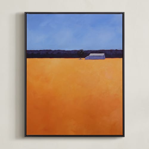 This is a golden orange art with standard by Carol C. Young called orange wheat