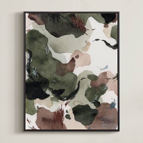 This is a muted green art with standard by Amalia Penny called gaia 1