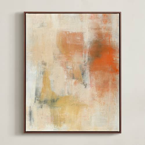 This is a burnt orange art with standard by Ilana Greenberg called tomorrow's promises
