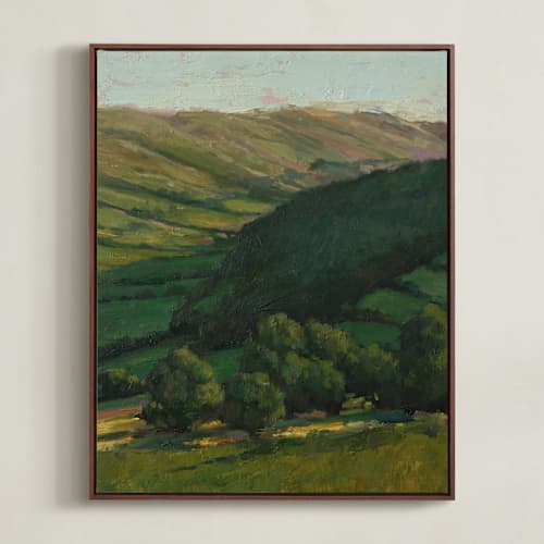 This is a field art with standard by Wendy Keller called green valley 2