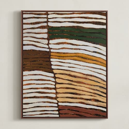 This is a chestnut art with standard by Wendy Keller called rows 1