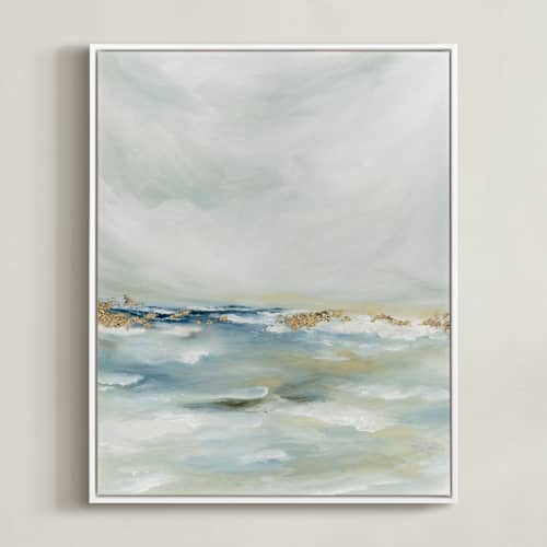This is a azure art with standard by Nicoletta Savod called shimmering coast i