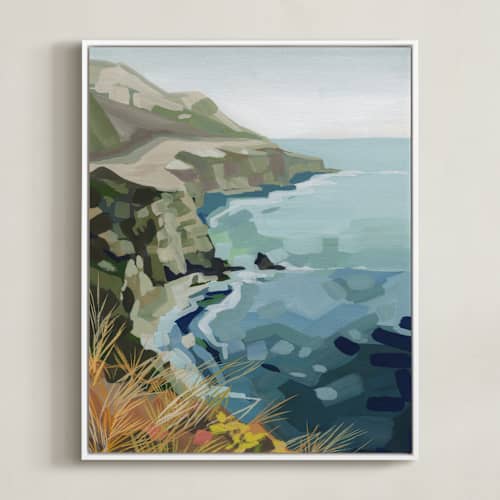 This is a coastal blue art with standard by BROOK PAGE called west coastal 1