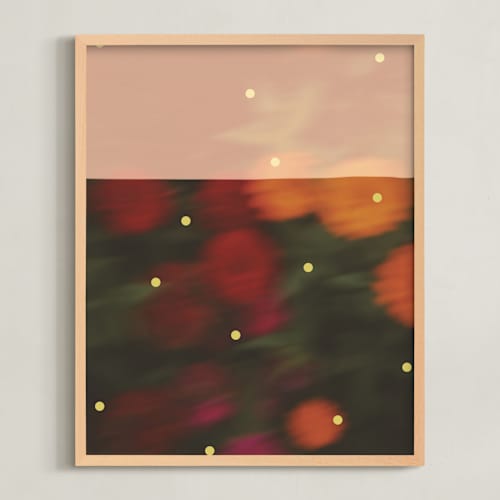 This is a peach art with standard by Morgan Kendall called le jardin magique 1