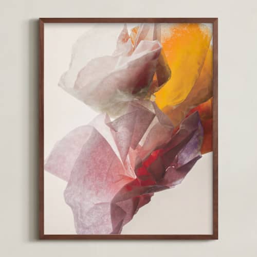 This is a taupe art with standard by Karen Kardatzke called la fleur i