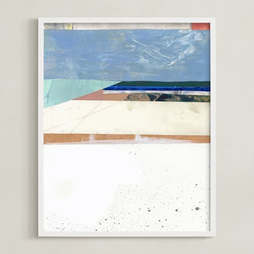 This is a denim art with standard by Erin McCluskey Wheeler called the weight of the sky