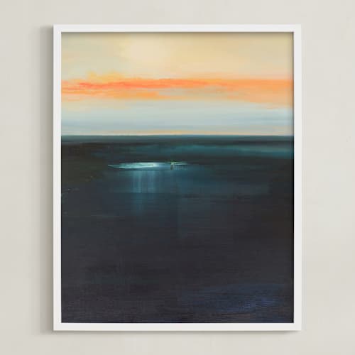 This is a marine blue art with standard by Mya Bessette called vestige
