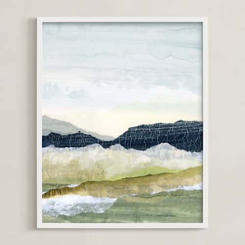 This is a deep blue art with standard by Lara Eckerman called sapphire ridge 2