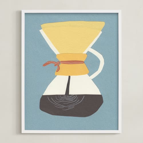 This is a kitchen tile teal art with standard by Elliot Stokes called coffee maker