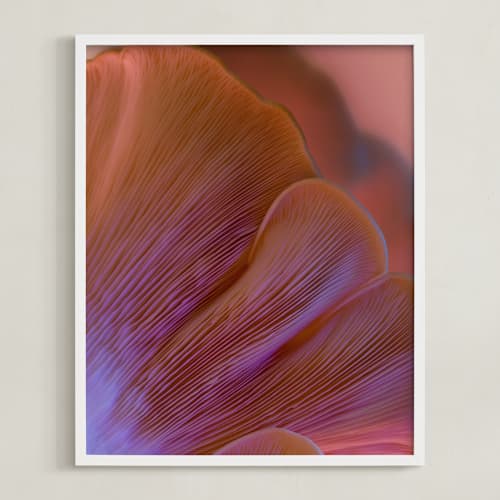 This is a coral pink art with standard by Elena Kulikova called dreamy oyster mushroom