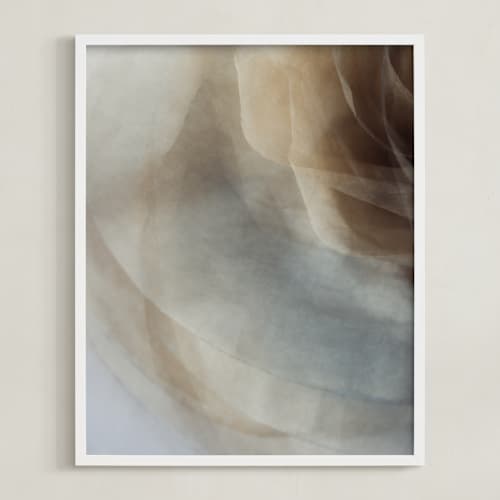 This is a glazed blue art with standard by Helen Makadia called whispers of innocence 1