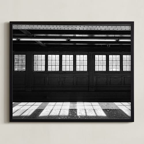 This is a nor black art with standard by Van Tsao called light at the end of tunnel #1