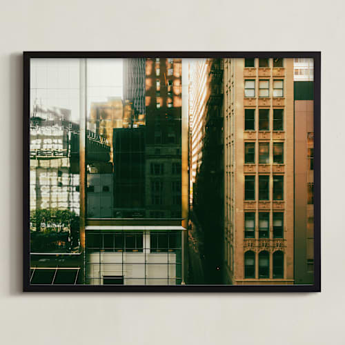 This is a golden art with standard by Ana V. Ramirez called chicago grid