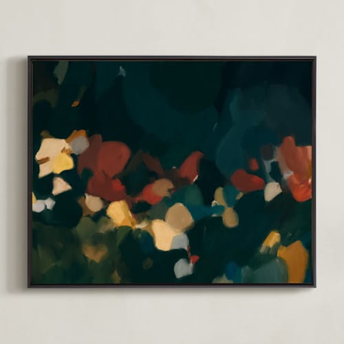 This is a dark emerald art with standard by Parima Studio called embers in blue