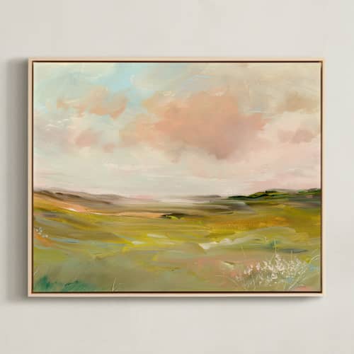 This is a peach art with standard by Lindsay Megahed called eden