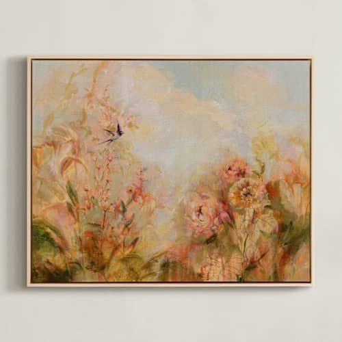 This is a apricot lightfall art with standard by Melissa Fink called morning song