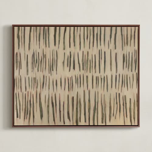 This is a neutral mossy green art with standard by Ashley Armistead called naive
