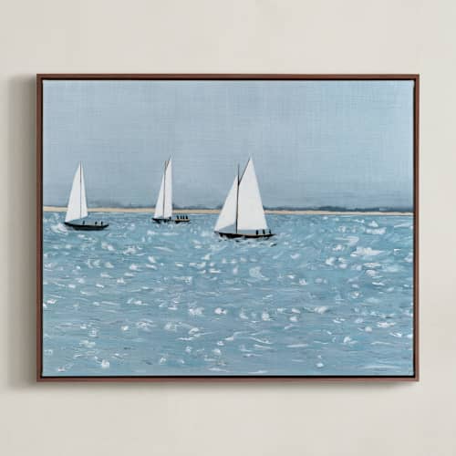 This is a lake art with standard by Anna Kasper called sailing club