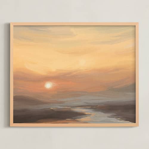 This is a peach sunrise art with standard by Christa called meet me there