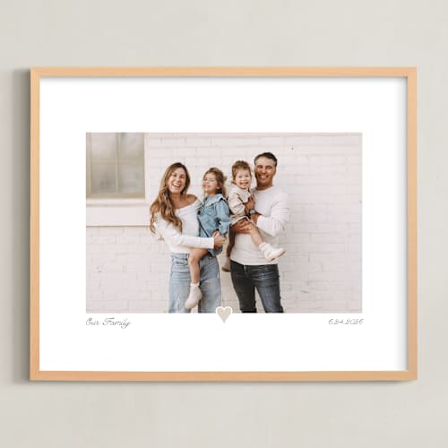 This is a taupe photo art with standard by Laura Hamm called framed photo: with a heart