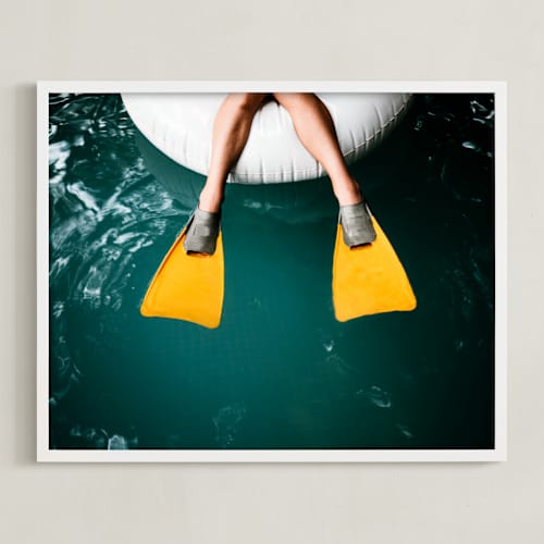 This is a aquatic emerald art with standard by Alicia Abla called flippers